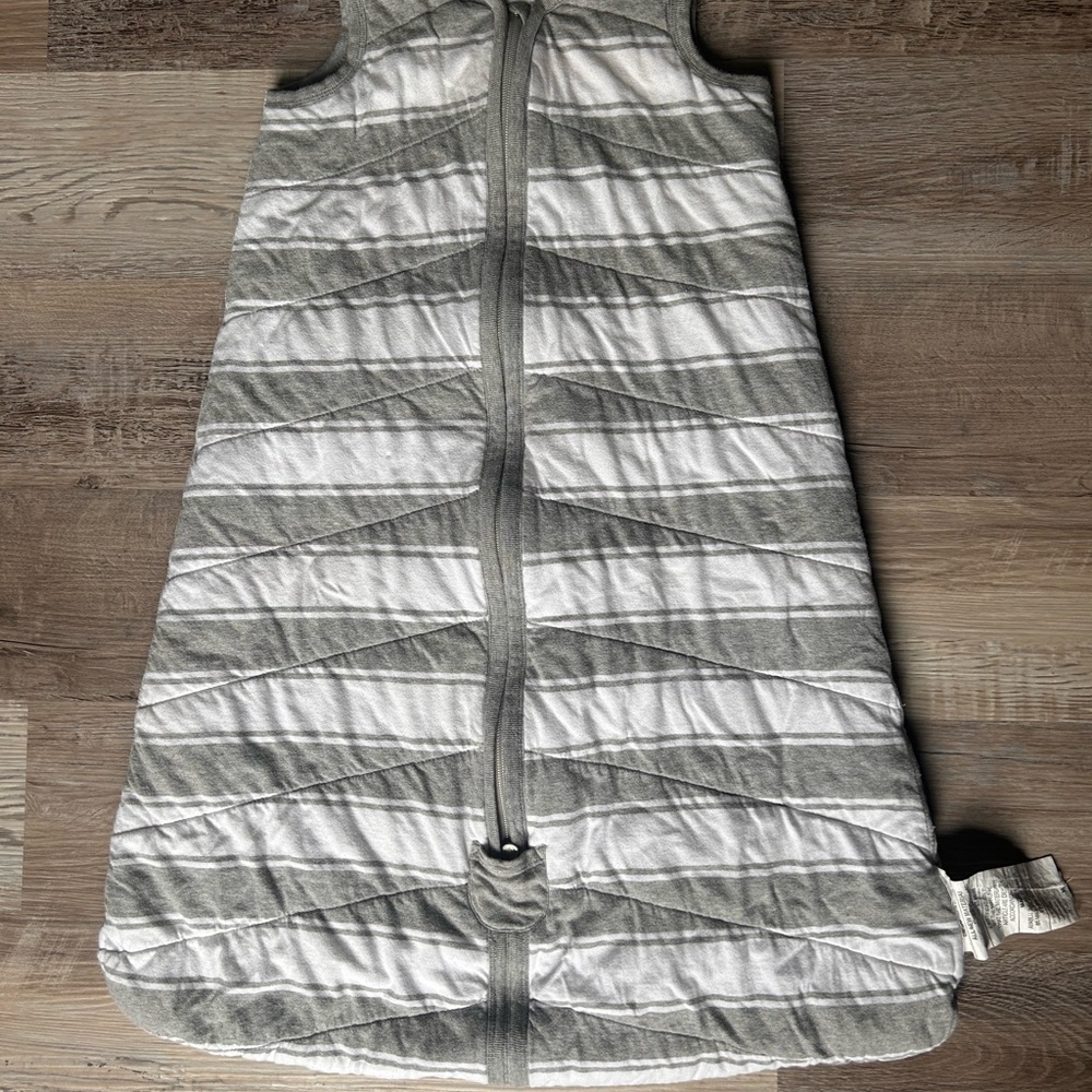 Burt's Bees Gray and White Quilted Sleep Sack Pajamas